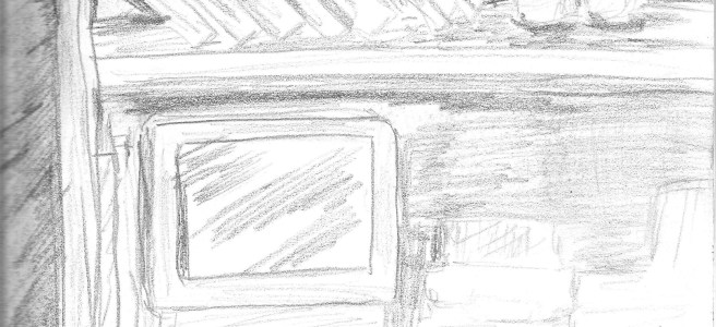 desk sketch by WREADITOR